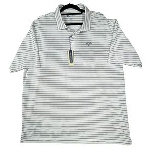 NWT Onward Reserve Performance Pickleball Tourney Stripe Pique Polo - Sz XXL